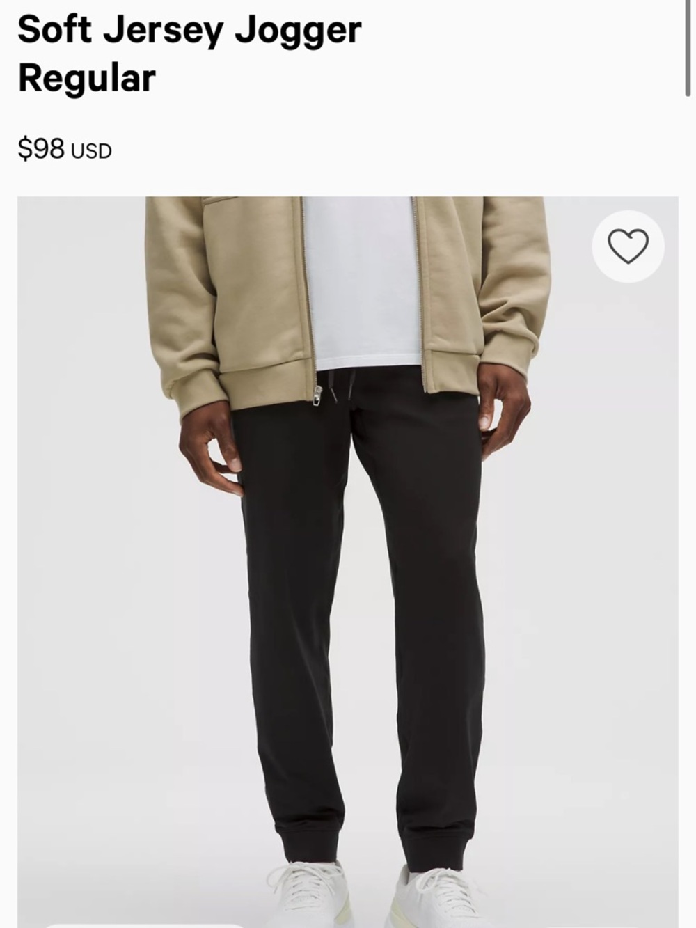 Lululemon Men’s Soft Jersey Jogger - Black